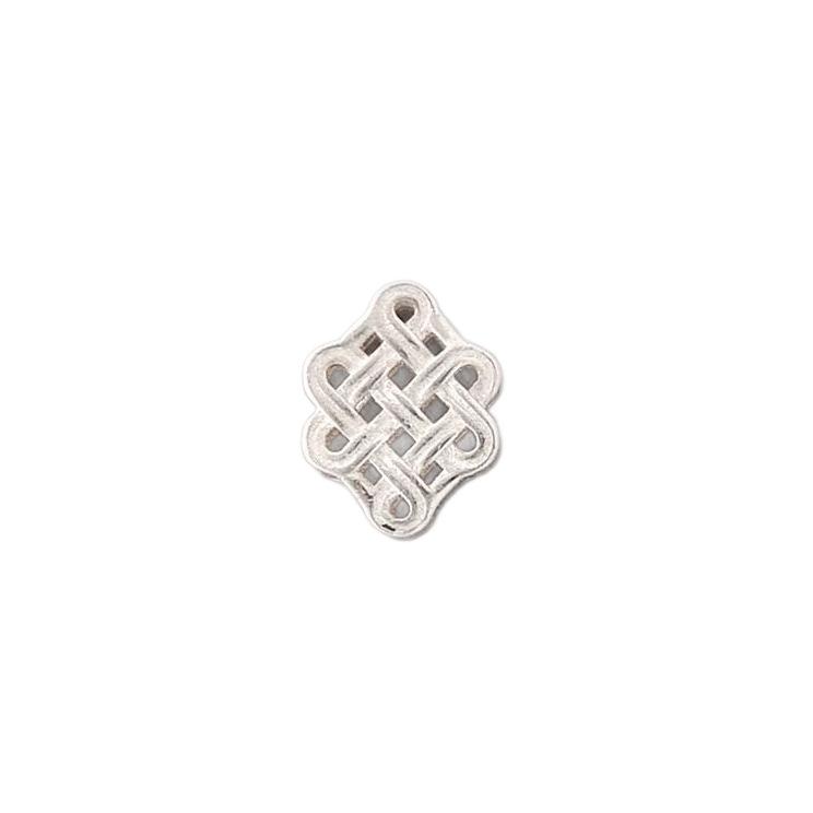 S925 Sterling Silver Chinese Knot Spacer Beads for DIY Jewelry