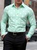 Men's Polka Dot Shirt Casual, Breathable, Comfortable, Fashionable and Trendy Men's Long Sleeved Shirt, Lapel Shirt