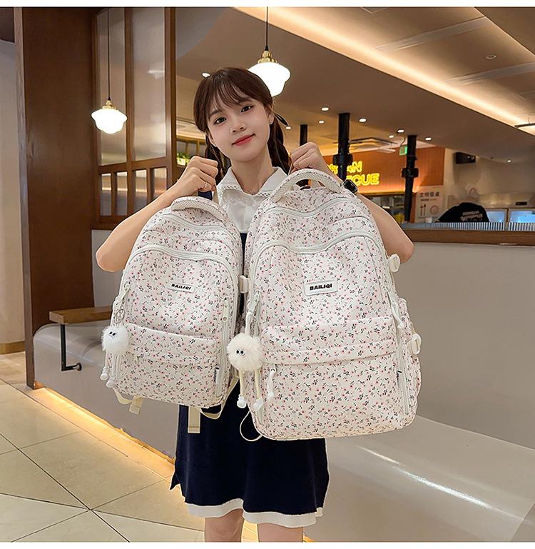 Korean Style Casual Printed Student Backpack: Lightweight, Versatile, Large Capacity
