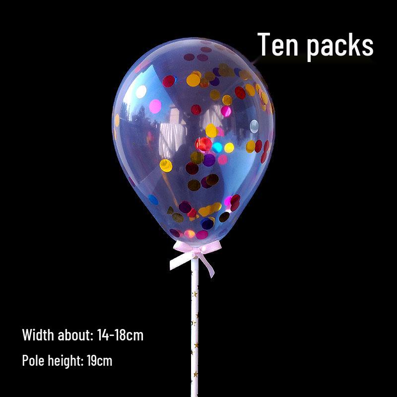 Valentine's Day & Birthday Cake Topper: Gold, Silver, and Colorful Transparent Wishing Balls Decoration