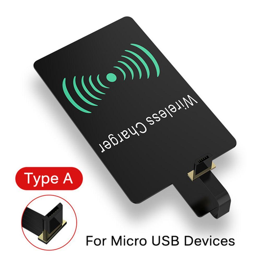 For iPhone 5 5S SE 6 6S 6Plus 7 Plus Android Type-C Adapter Qi Wireless Charging Induction Patch Charge Coil Receiver Charger