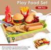 Buyger Brinquedo de Cozinha Infantil Comida de Brinquedo Cozinha Conjunto de Hambúrguer Educacional Jogo de Faz de Conta Presente para Meninos / Meninas