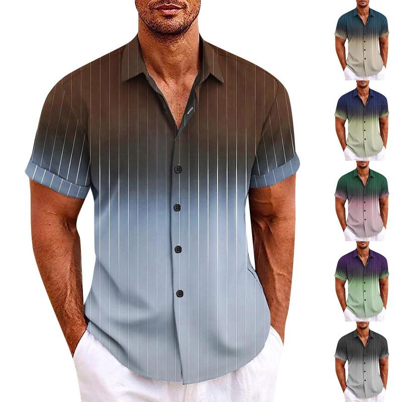 Hawaiian Shirt For Men, Men's Vintage Button Down Bowling Shirts Short Sleeve Summer Beach Shirt