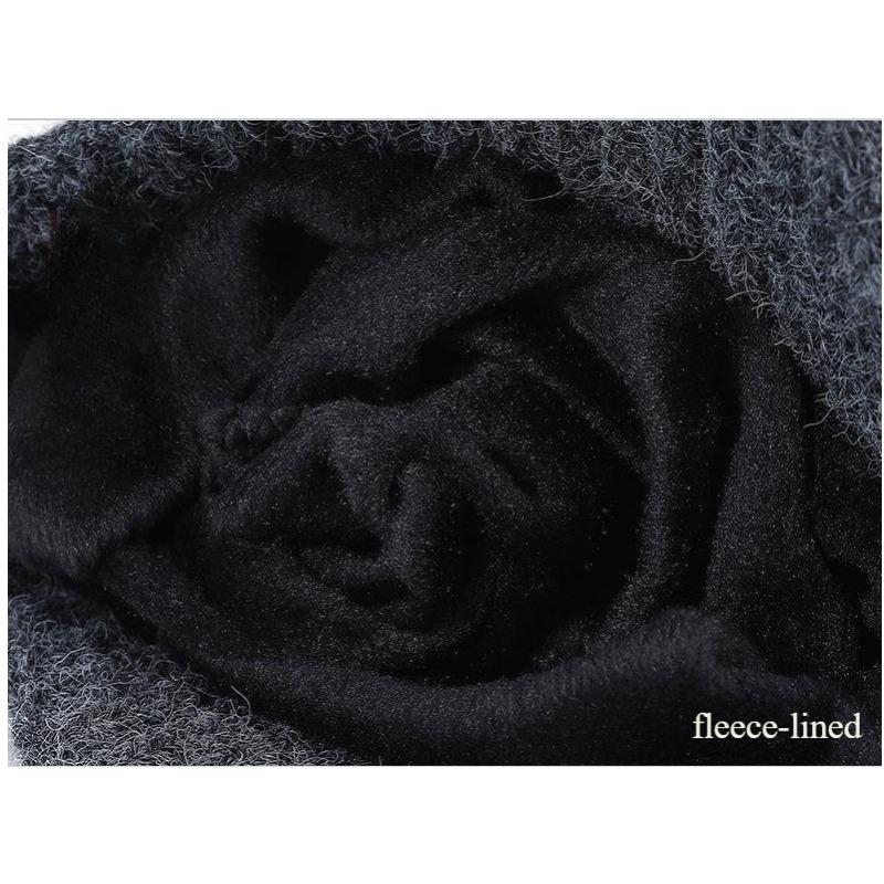 Hatter for middelaldrende og eldre menn for vintervarme og ørebeskyttelse Eldre fars og bestefars tykke strikkede ullhatter for menn om vinteren