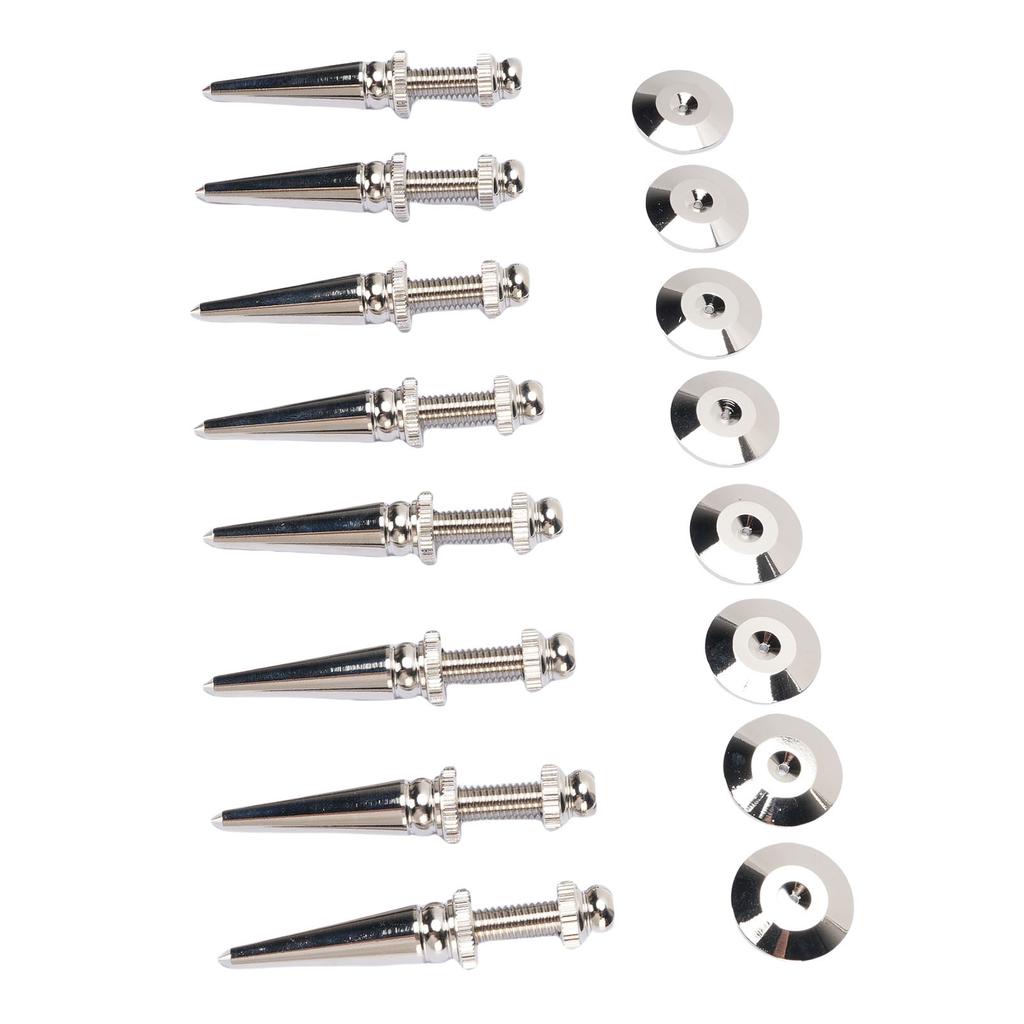 8 Pcs Speaker Spike Stands Pure Copper Shockproof Speaker Isolation Spikes for Subwoofer Amplifier Turntable Recorder