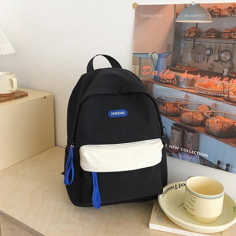 

Minimalist Nylon School Backpack For Girls With Cushion Straps For College And Travel Use 36*26*15cm чёрный