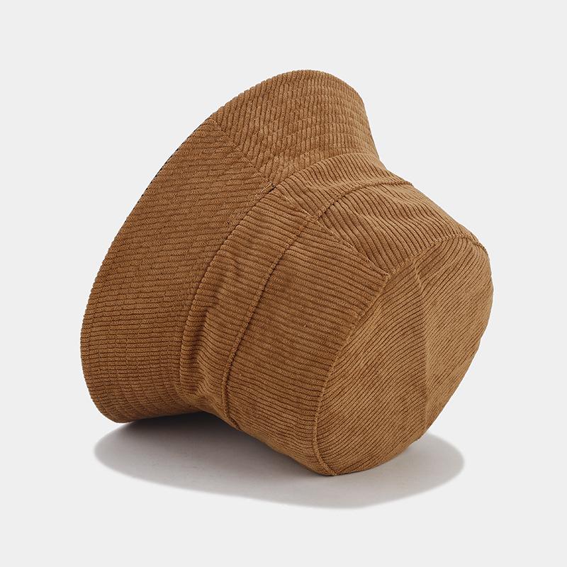 Sombrero Bucket de Pana Reversible Unisex: Sombrero de Sol Adelgazante de Moda para Otoño/Invierno