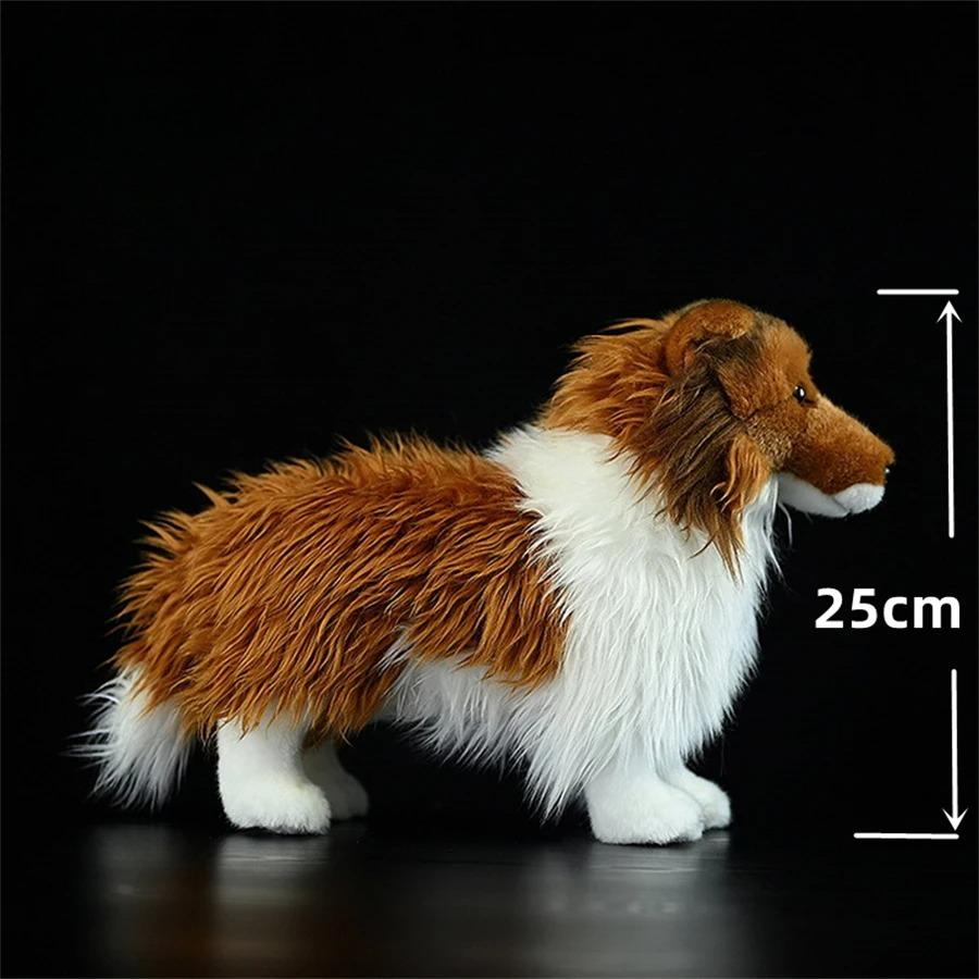Border Collie Hohe Treue Anime Niedlicher Plüschtier Schäferhund Plüschtiere Lebensechte Tiere Simulation Stofftier Kawaii Spielzeug Geschenke