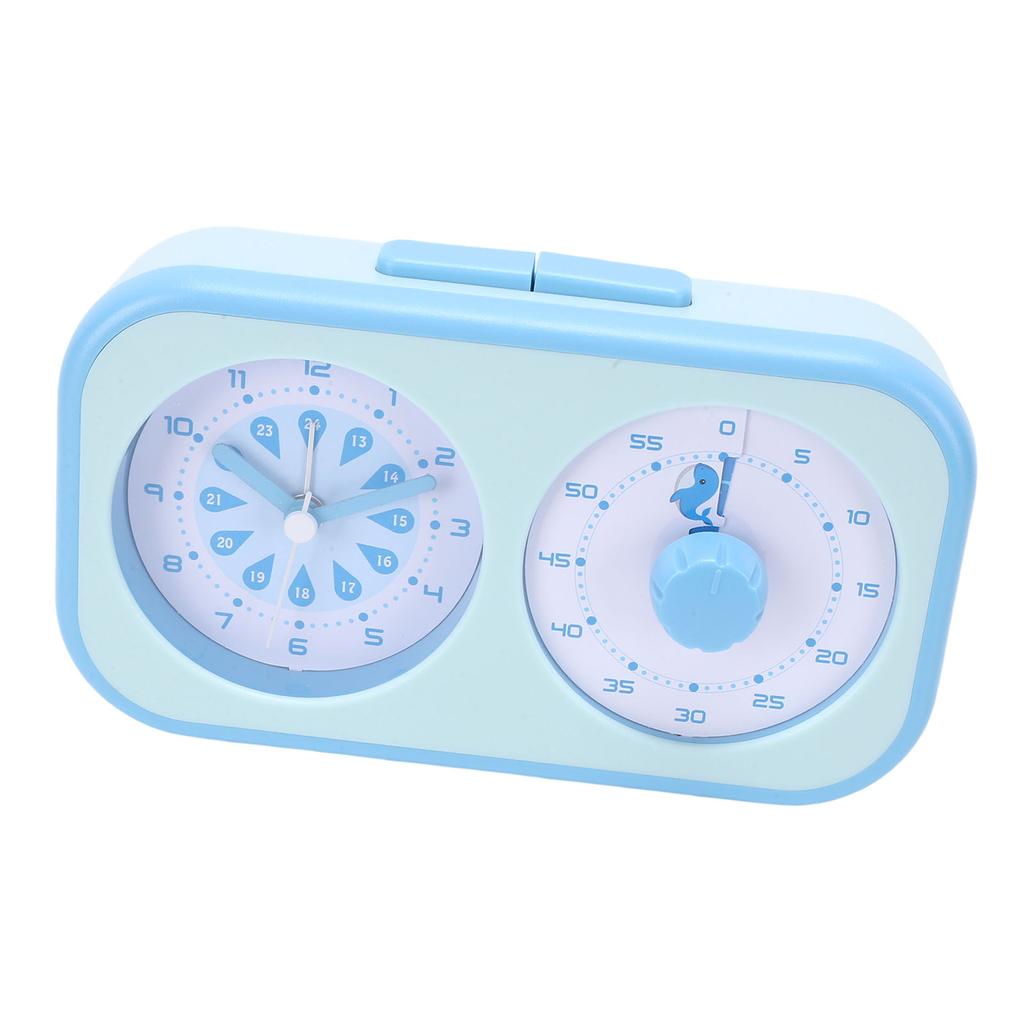 3 In 1 Timer Spouting Whale Pattern Visual Timer with Quiet Clock Loud Volume Alarm Clock for Time Management Tool