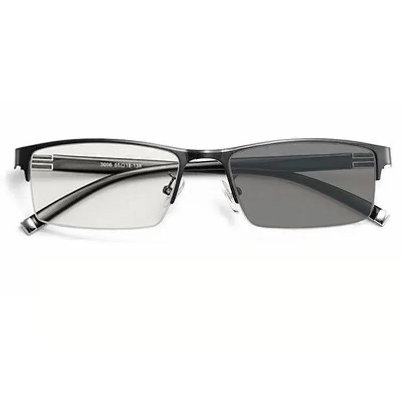 Lunettes de lecture à changement de couleur Ajustement progressif de la vision Lunettes bifocales multifocales pour hommes Conversion lumineuse