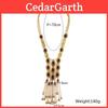 Vintage Geometric Alloy Necklace With Crystals For Fashion Enthusiasts