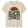 Master Baiter Zabawna Koszulka z Grafiką Wędkarską Bass Wielkogębowy Retro