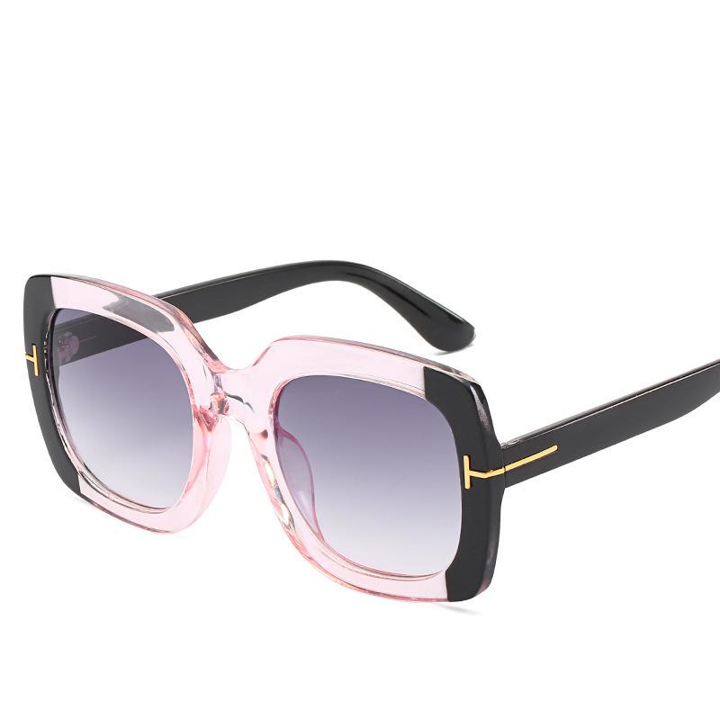 

JYL TS Sunglasses T Letter Square Color European/9017 B-7975 верблюд