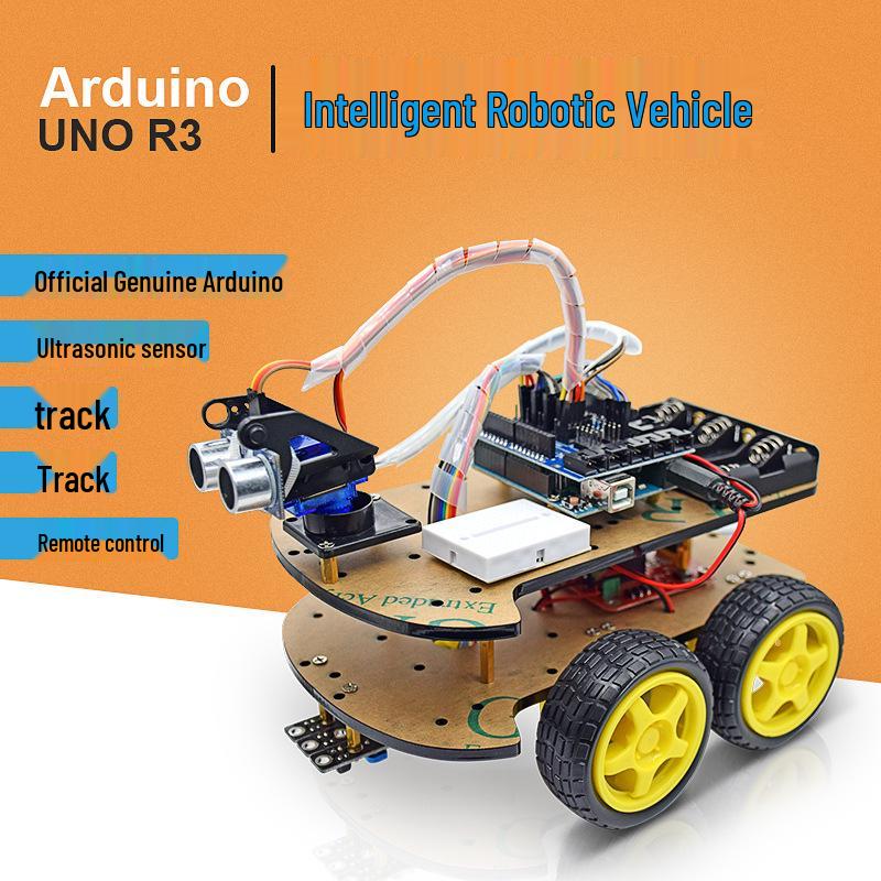Arduino Uno R3 Smart Car Kit: Bluetooth-Enabled Line Following Development Board