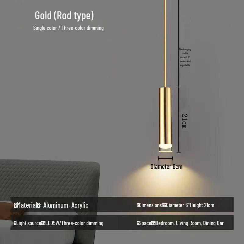 Nordic Luxury LED Minimalist Pendant Light for Bedroom, Dining, or Bar Counter