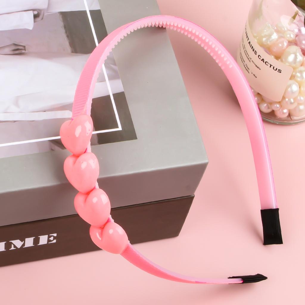 1 Stück Niedliche Herz-Stirnbänder für Mädchen Bonbonfarbene Herzförmige Haarbänder Zähne-Stirnband Kinder Kinder Party Schule Haarschmuck