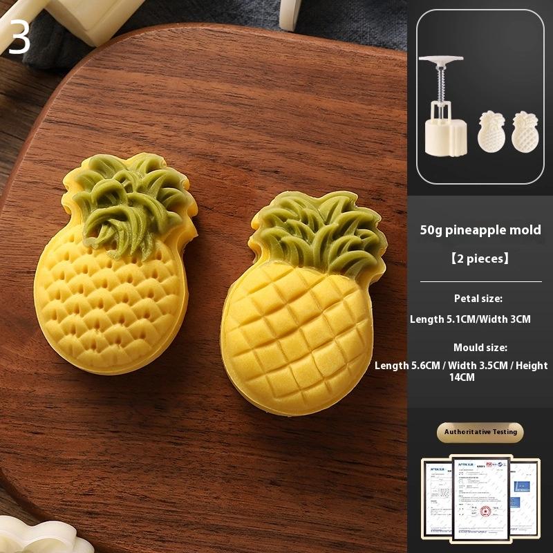Fruit Shaped Mooncake Mold 50G Stamp Hand Press Chocolate Mould Pastry Cake Ice Cream Mould Mid-Autumn Baking