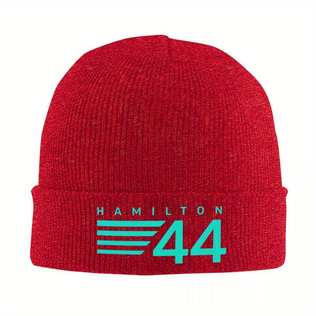 Lewis Hamilton 44 - F1 Teplá pletená čepice Módní baret Podzim Zima Venkovní kulichy Čepice pro unisex dospělé