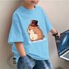 Cute children's fashionable T-shirt Capybara illustration perfect for summer wear