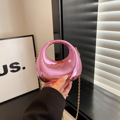 Acrylic Dumpling Bag Women's Bag 2025 New European and American Fashion Niche Chain Shoulder Bag Mini Messenger Box Bag