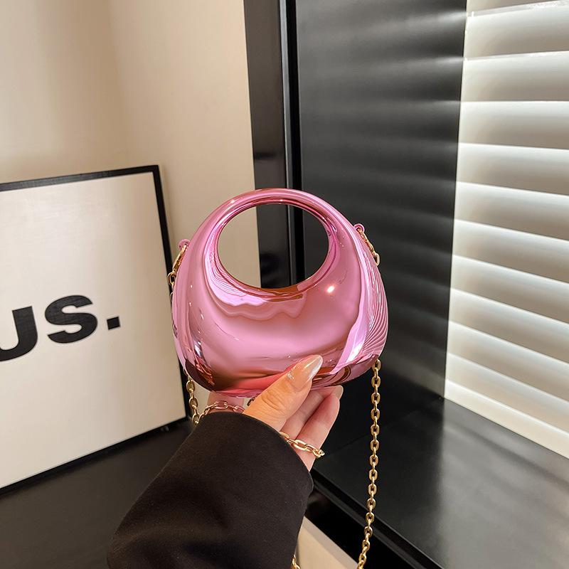 Acrylic dumpling bag women's bag 2025 new European and American fashion niche chain shoulder bag mini messenger box bag