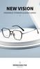 Titanium Anti-Blue Light Glasses, Fashionable Academic Style, Metal Frames, Flat Lenses, Myopia Compatible - Model 2402.