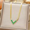 Exquisite 18K Gold-Plated Titanium Steel Necklace - Women's Clavicle Chain Jewelry, Fade-Resistant