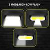 Super Bright COB Fishing Headlamp Portable Work Light Outdoor Searchlight with COB Extra Large Floodlight and Lightweight Design