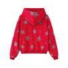 2026 Womens Vintage Star Print Zip Up Hoodie Loose Casual Sweatshirt Streetwear