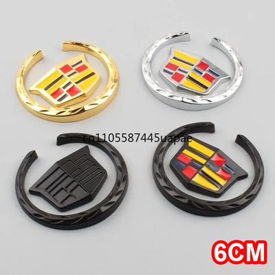 6CM Alloy Car Window Side Emblem Sticker Rear Trunk Badge for ATS BLS CT6 CTS EXT SLR STS XLR XT4 XTS Escalade Deville