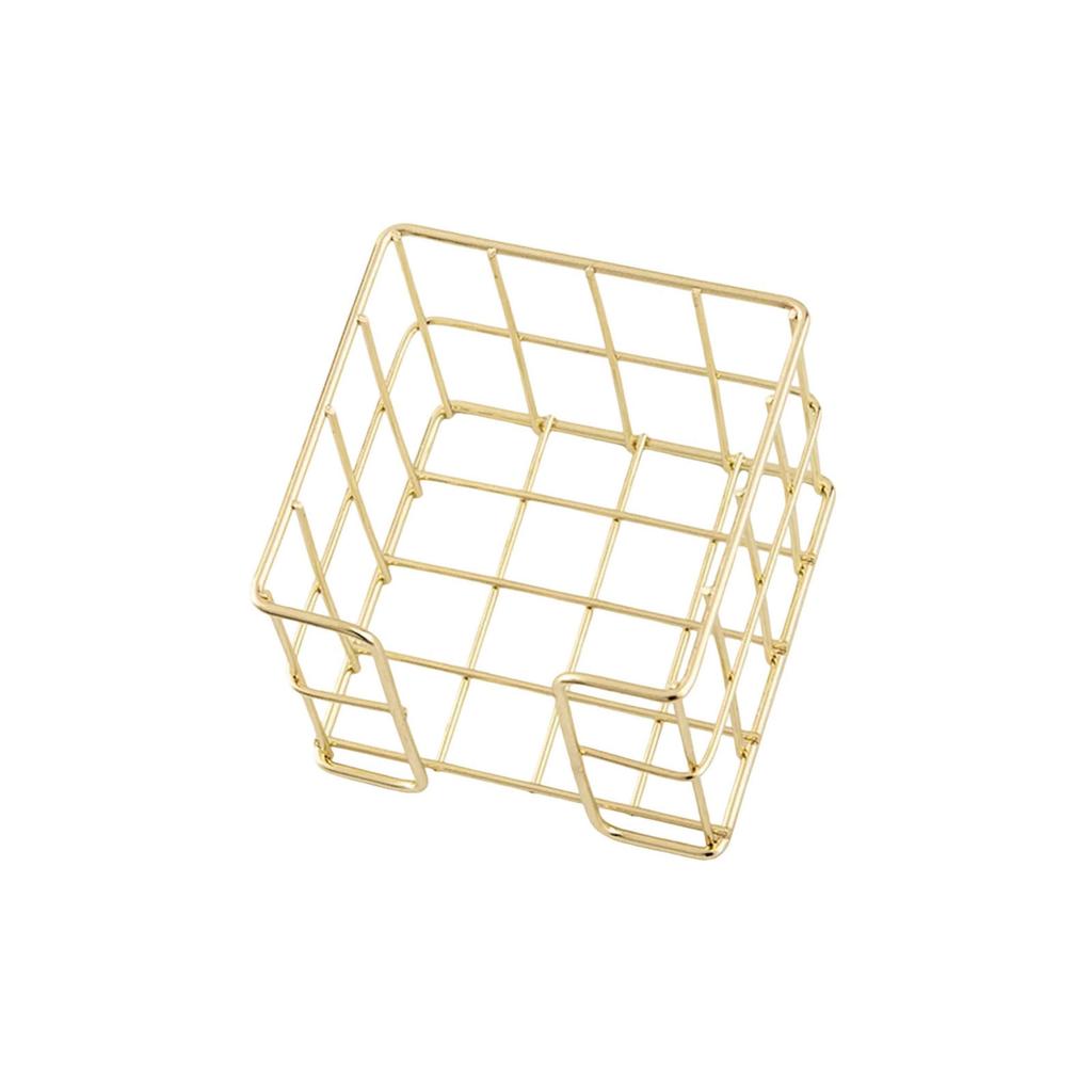 Iron Wire Note Block Holder Desk Notepads Holder Storage Box Memo Pad Holder Metal Mesh Note Box For Office 27x95x80mm