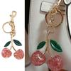Stylish Cherry Pendnat Keychain Bag Charm Eye Catching Cherry Keychain Accessory Fashionable Hangings Decoration