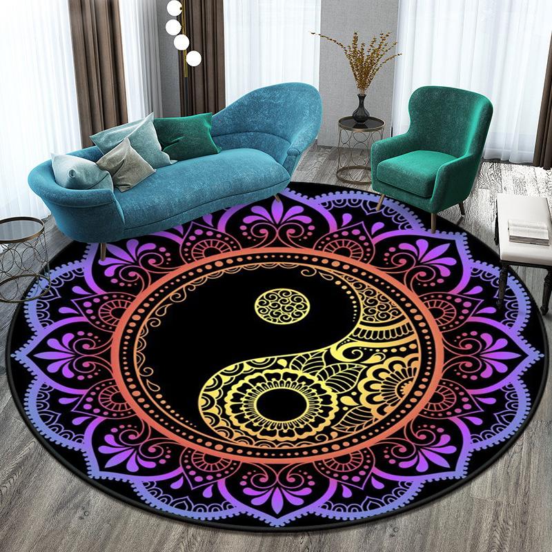 Schéma Tai Chi Bagua Kruhová podložka na koberce Malé koberečky do ložnice Koberec do umývárny Podložka pro domácí mazlíčky