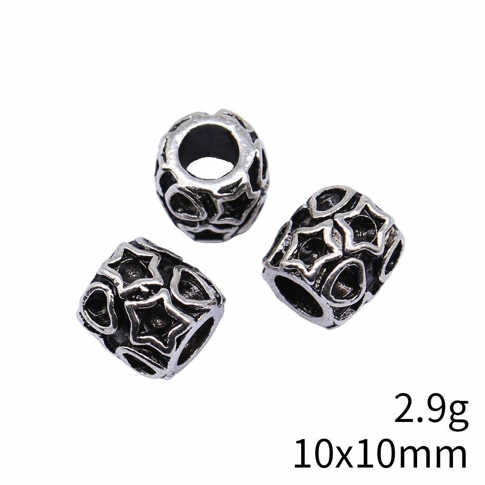 Bead Pendant Accesories Macroporous Big Hole Beads Loose Spacer Accessories Parts Metal Beads Accessories For Women