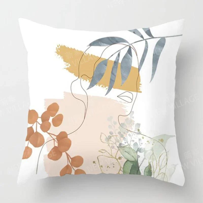 

Скандинавский Осенний Домашний Декор Осень Наволочка для Декоративной Подушки Чехол для Подушки на Диван Бархат Современный Моранди 66x66cm
