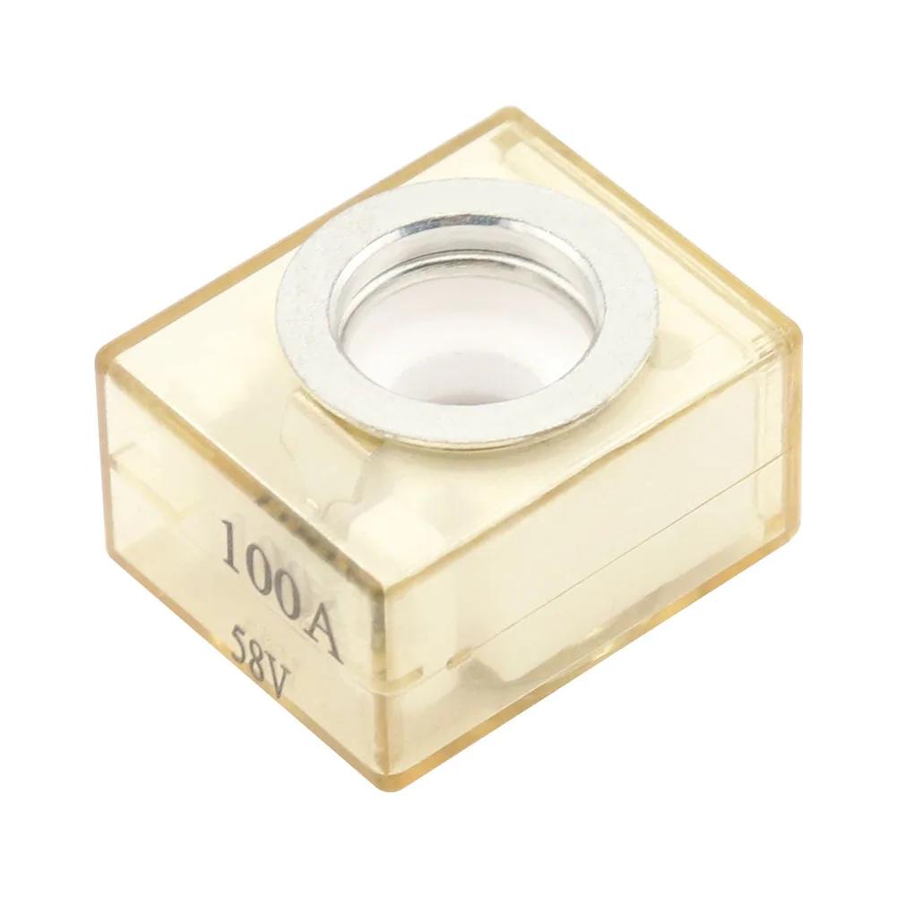 Fuse Base Battery Terminal Fuse Holder Terminal With Cover Ring-shaped Waterproof Fuse 58V 100/150/200/250/300A M8 Terminal