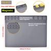 NEWACALOXSilicone Repair Mat Magnetic Soldering Mat Heat Insulation Electronics Repair for Cellphone Laptop Heat Resistant Pad