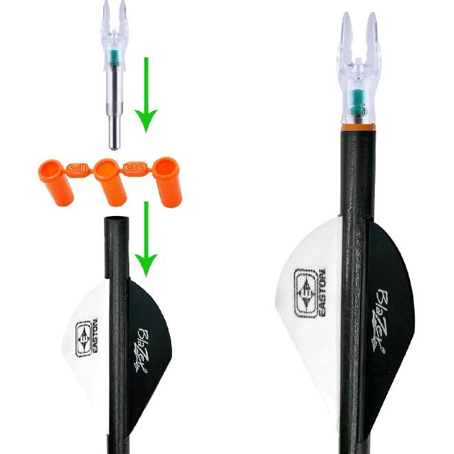 Lighted Nocks X/5.2mm 6 PCS LED Arrow Nock Universal for Arrows with .204 .233 .244 .246 Inside Diameter, Screwdriver Included