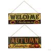 Autumn Fall Wood Plaques Front Door Hanging Sign Harvest Decoration, indoor and outdoor Use