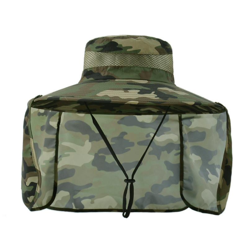 

Outdoor Camouflage Fisherman Hat With Wide Brim Sun Protection For Fishing And Hiking армія зелений колір