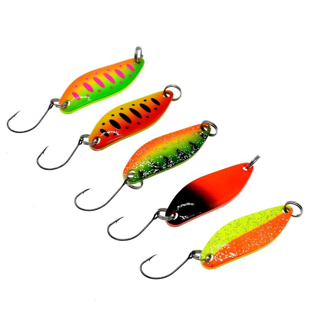 10PCS 3.5g Fishing Spoon Lures Metal Fishing Baits Durable Spinner Bait  Freshwater Fishing