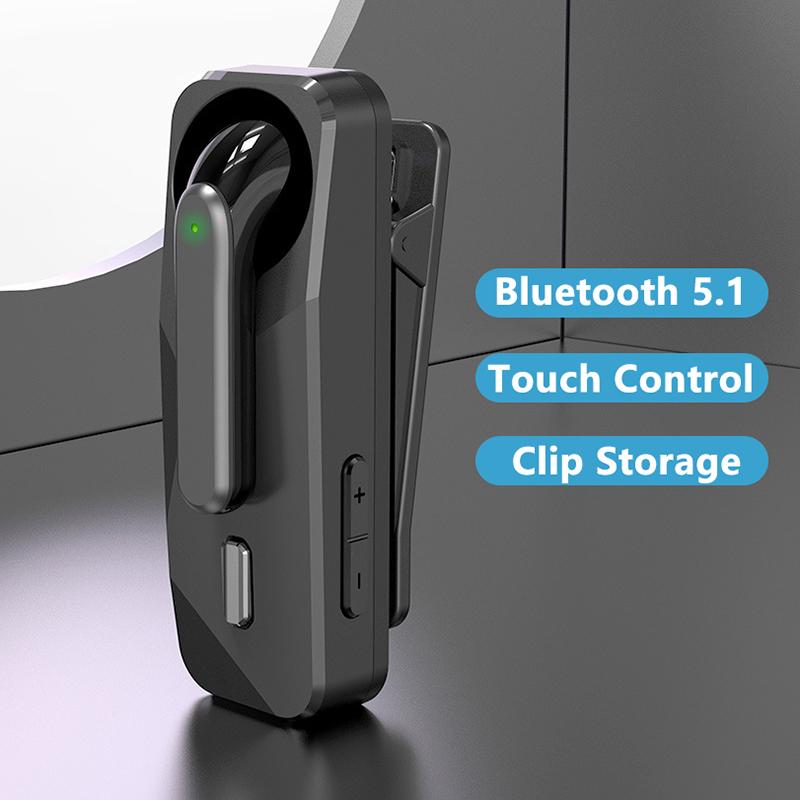 VAORLO Calling Shock Business Heapdhone z klipsem Nosie Cance HD Mikrofon HD Połączenia w trybie głośnomówiącym dla wszystkich smartfonów Słuchawki Bluetooth