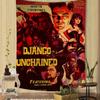 Klasický film D-Django Nevázaný DIY Nástěnná tapiserie Pro Obývací pokoj Domov Kolej Dekorace Nástěnné umění Dekor