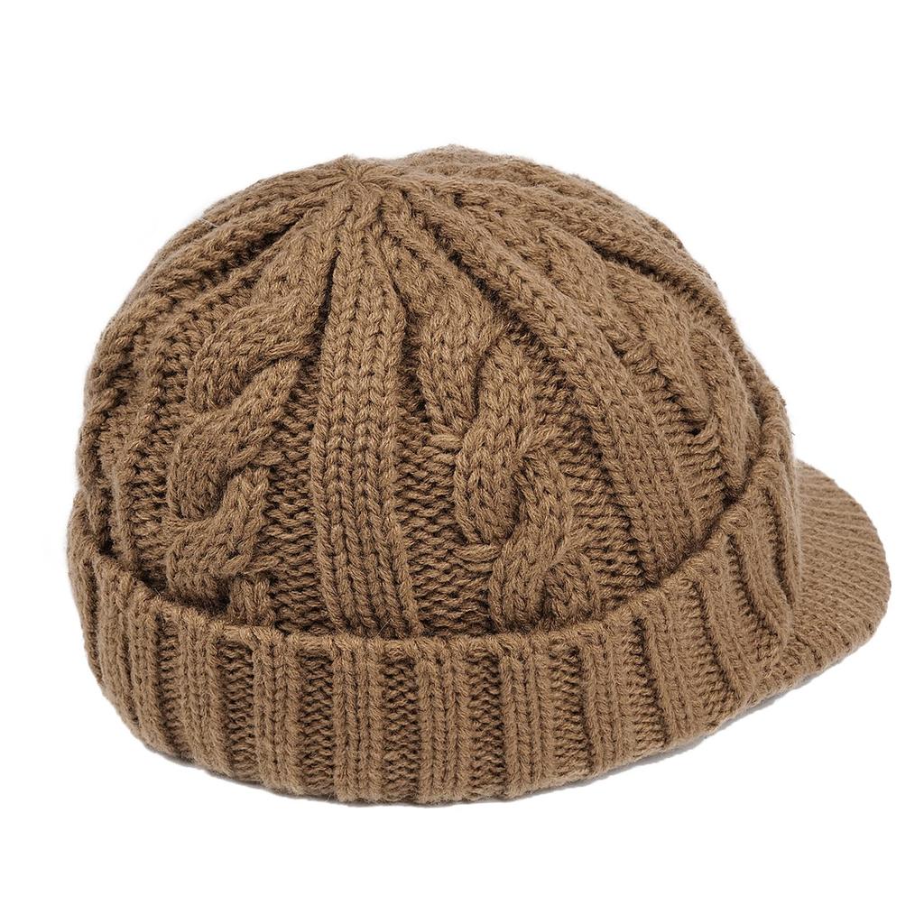 Croogo Knitted Newsboy Winter for Men and Knitted with Cold Slimming Plus Watch UV Perfect for and More Hat, Brim, Women, Wool, Thick, Warm,