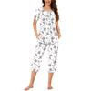 Sommer Neue Hauskleidung Pyjamas Modische und Lässige Bedruckte Kurzarmanzüge für Damen