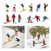 3 1/64 Mini Skiing Figure Table Scene Scenery Tiny Toys Scenario Accessories Supplies Children