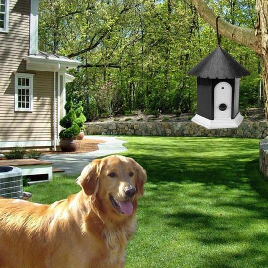 Dog Ultrasonic Bark Control Device Adjustable House Shape Pet Anti-Barking Device