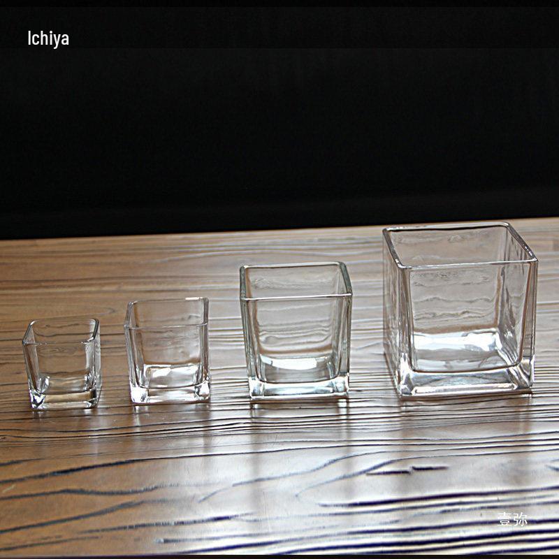 DIY Transparent Glass Candle Holder - Square & Round Windproof Cups for Homemade Scented Candles
