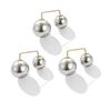 Fashion Double Pearl Brooches for Women Sweater Collar Needle Brooch Pins Anti-glare Clothing Accessories
