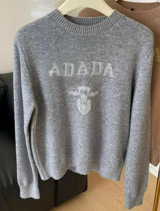 

Классический жаккардовый свитер Nanyou Gold Thread - универсальный, с длинными рукавами для осени/зимы S серый